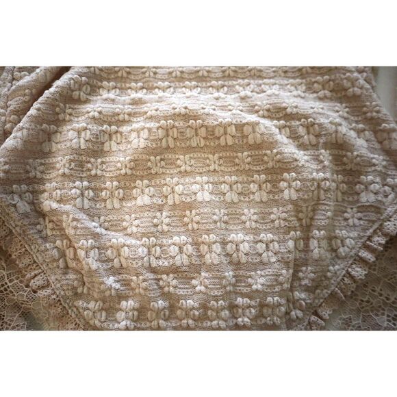 Free People OB1656955 Women's Sz S Cream L/S Lace My Party Top Blouse - Picture 8 of 8